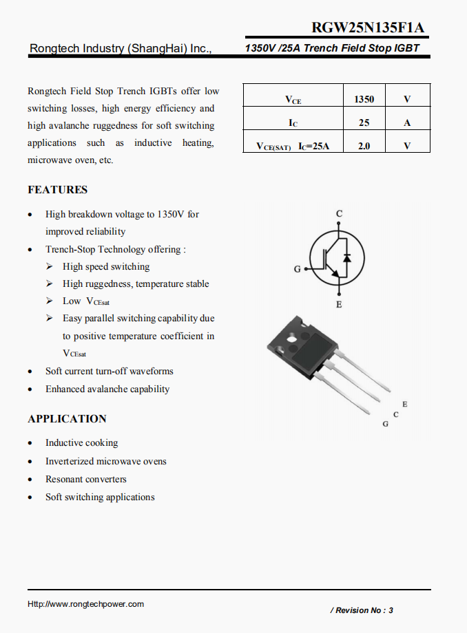 RGW25N135F1A-rongtechsemi