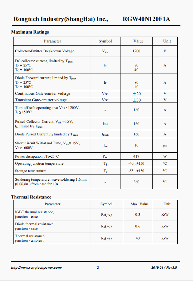 RGW40N120F1A-rongtechsemi