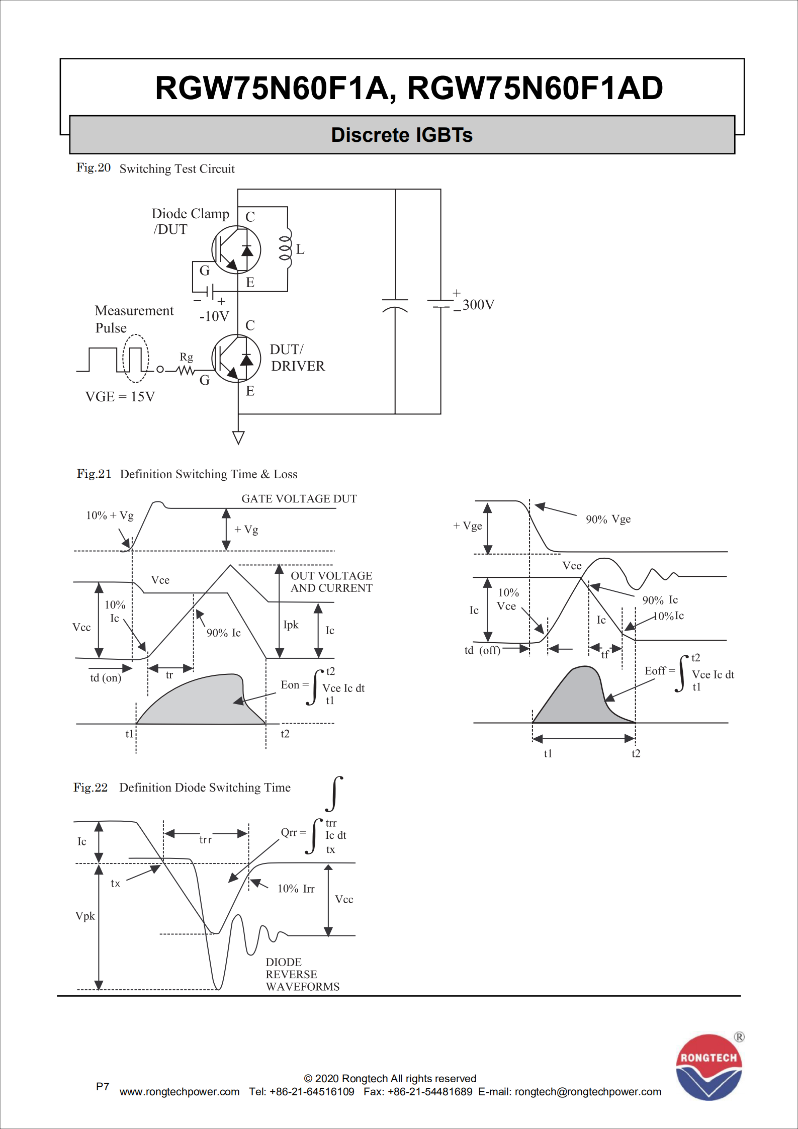 RGW75N60F1A–RGW75N60F1AD-rongtechsemi