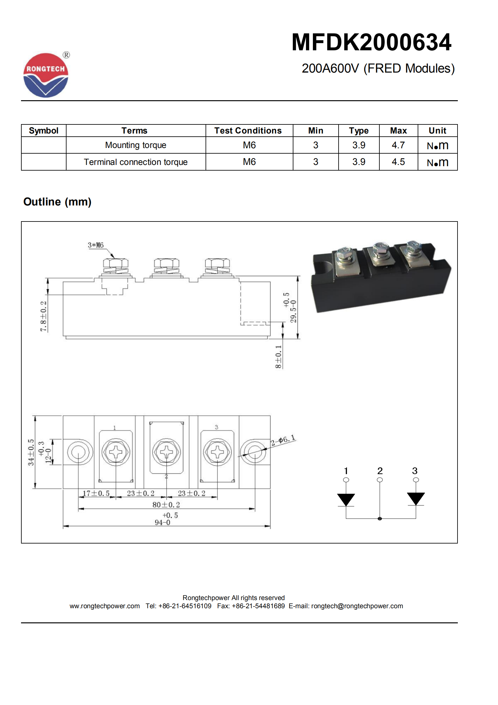 MFDK2000634-rongtechsemi