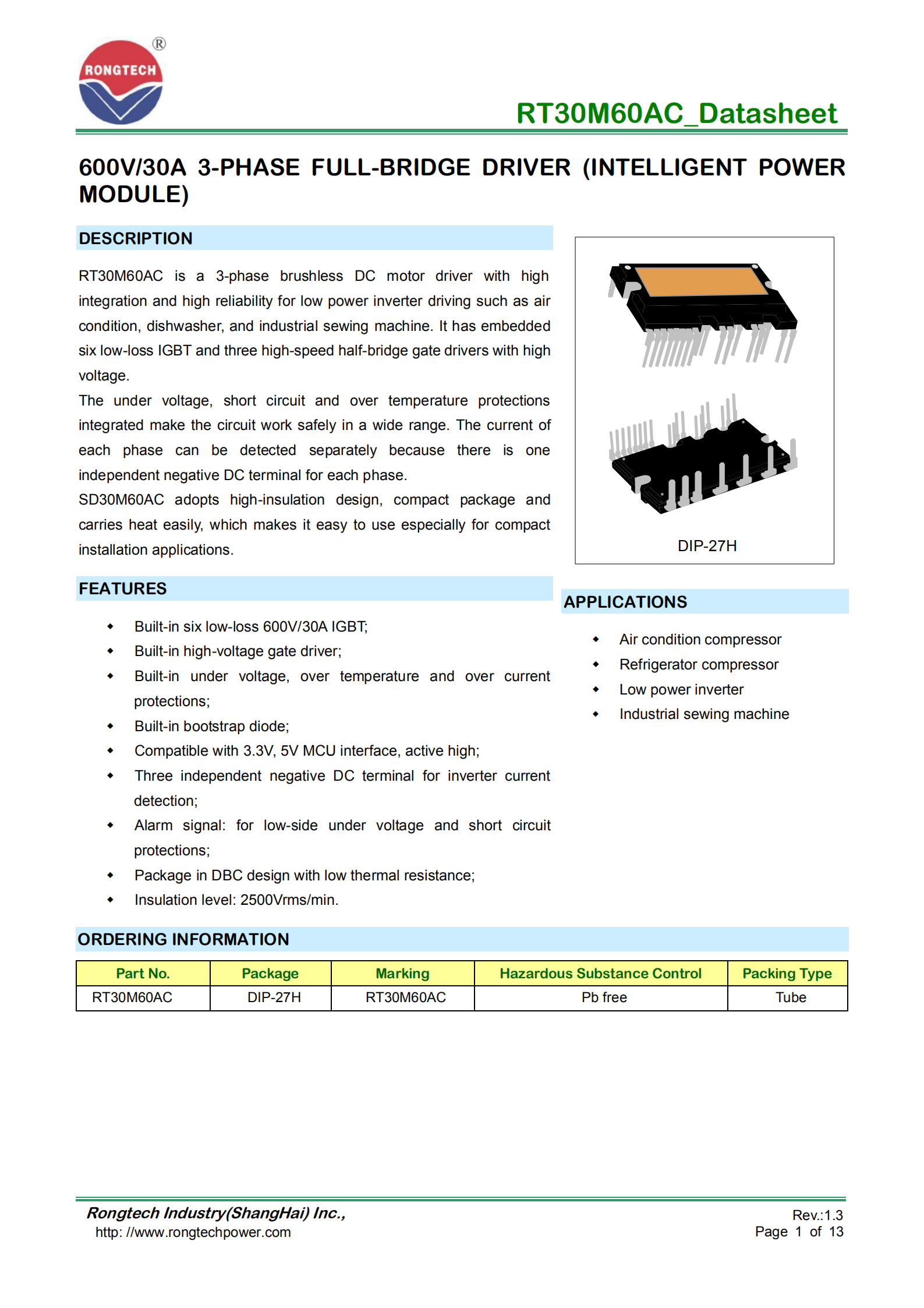 RT30M60AC-rongtechsemi
