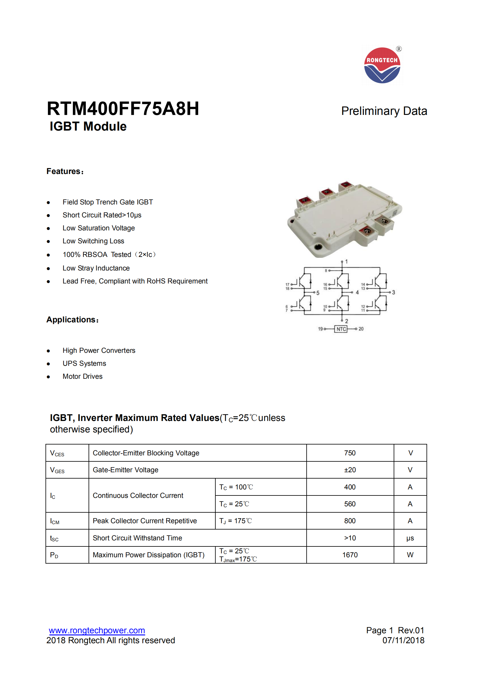 RTM400FF75A8H-rongtechsemi