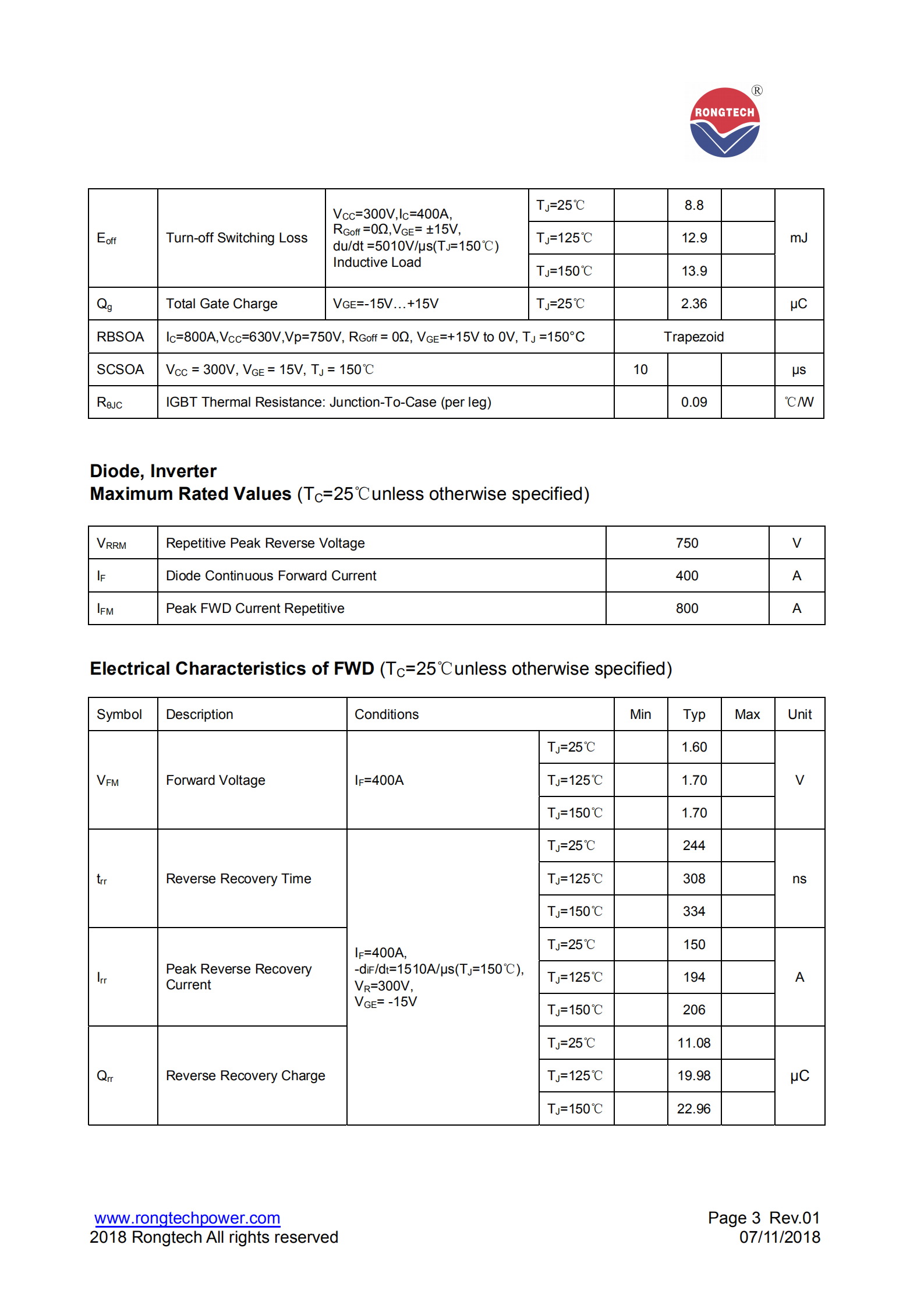 RTM400FF75A8H-rongtechsemi