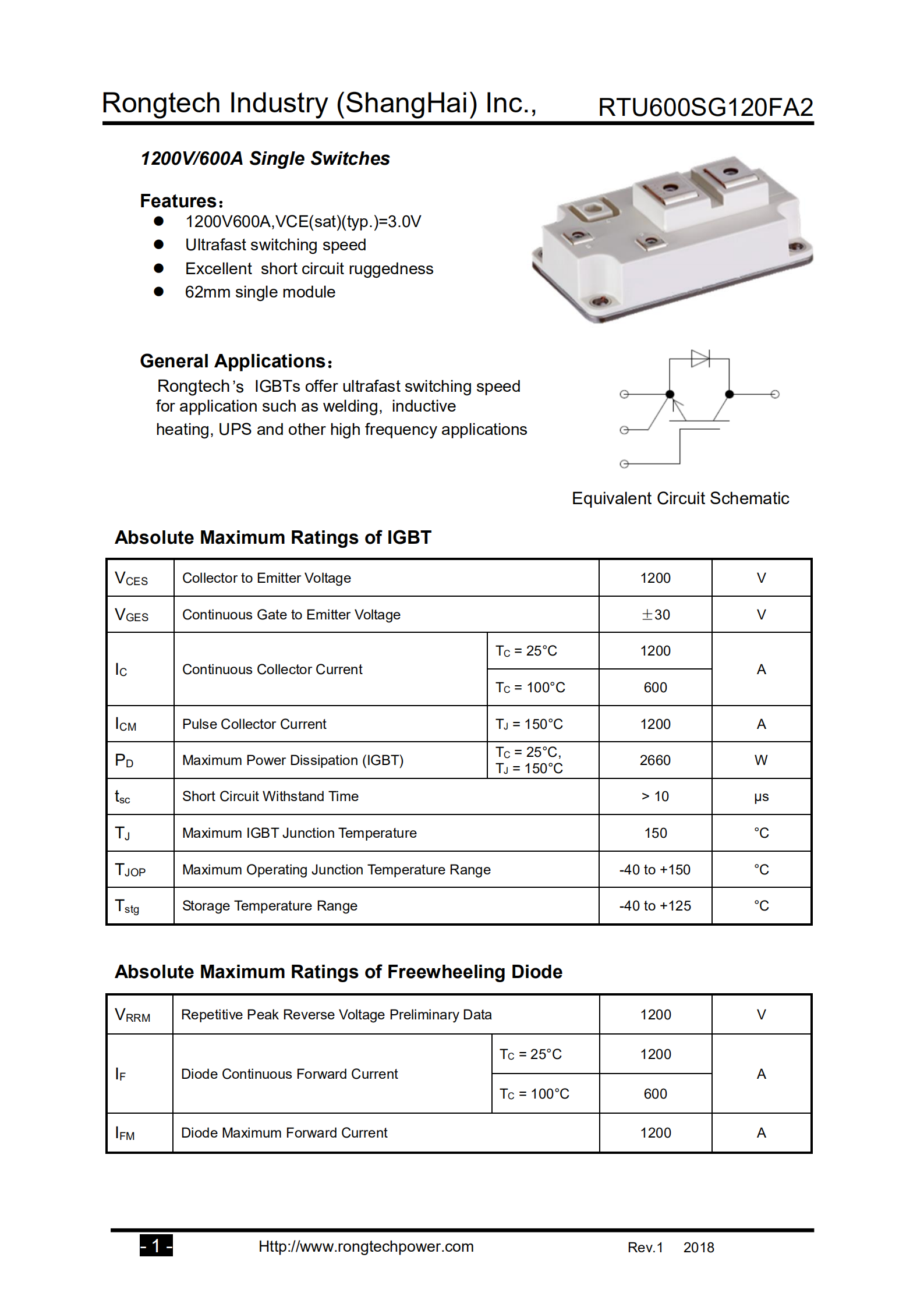 RTU600SG120FA2-rongtechsemi