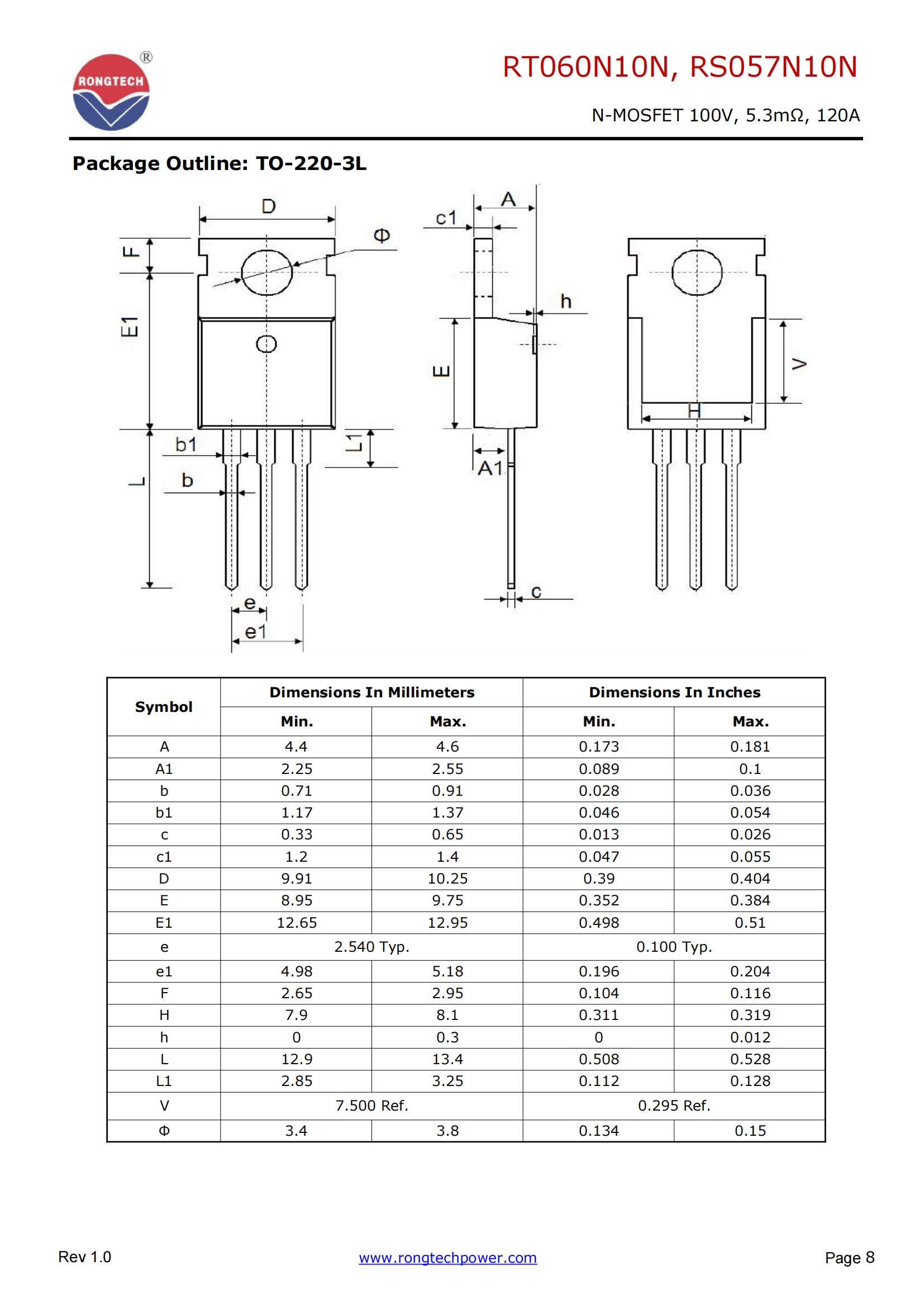 RT060N10N、RS057N10N-rongtechsemi