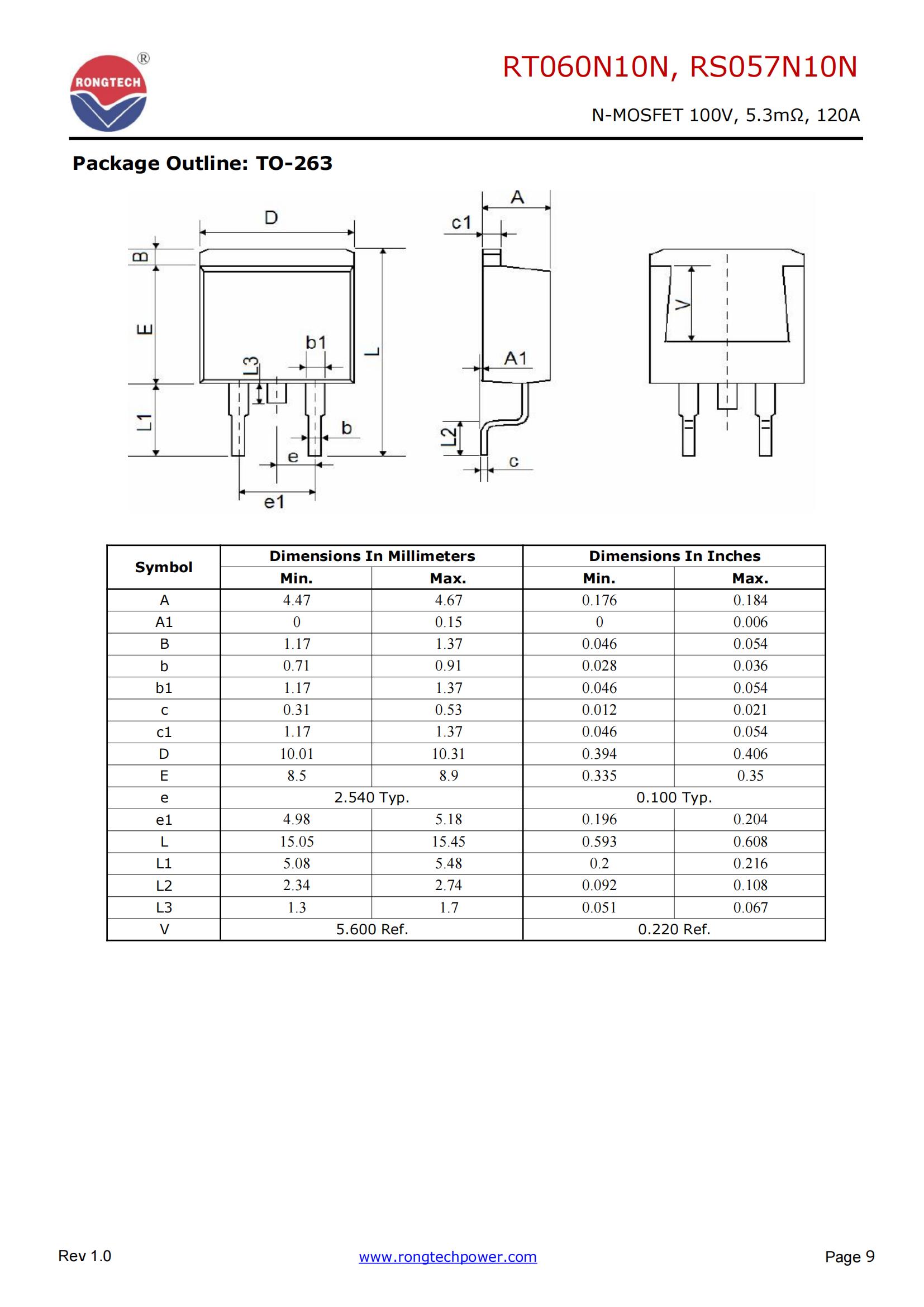 RT060N10N、RS057N10N-rongtechsemi