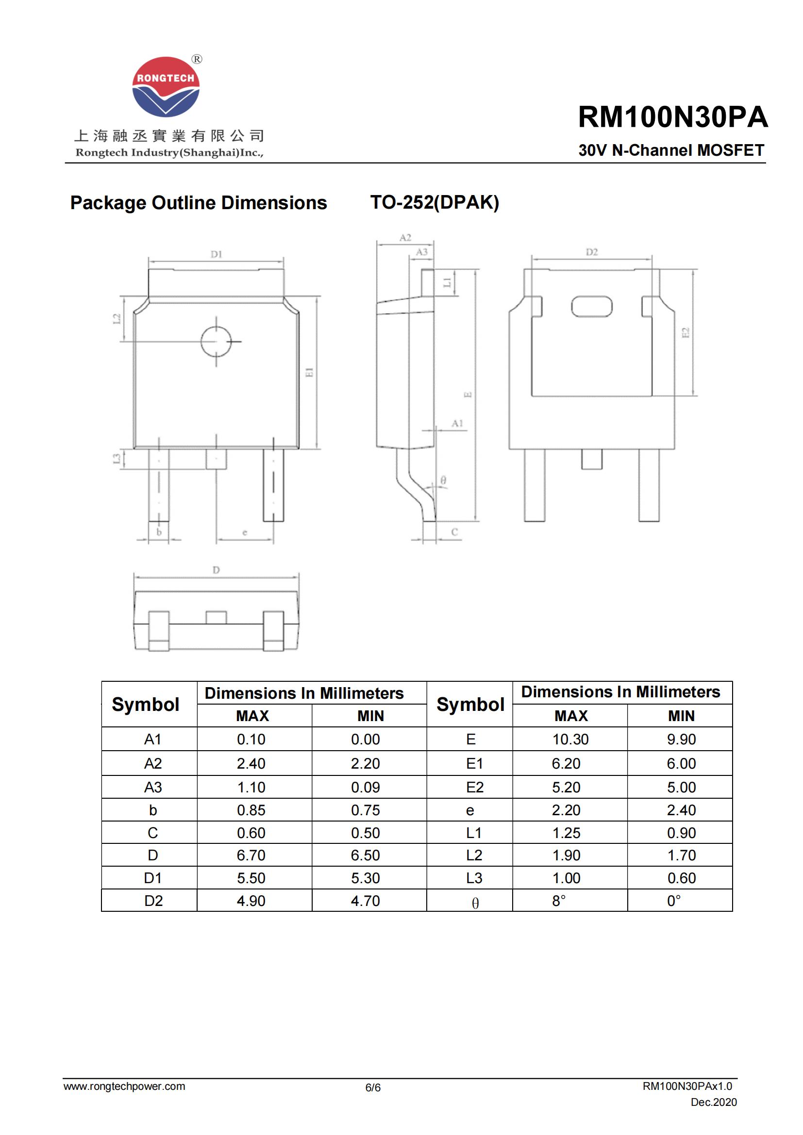 RM100N30PA-rongtechsemi