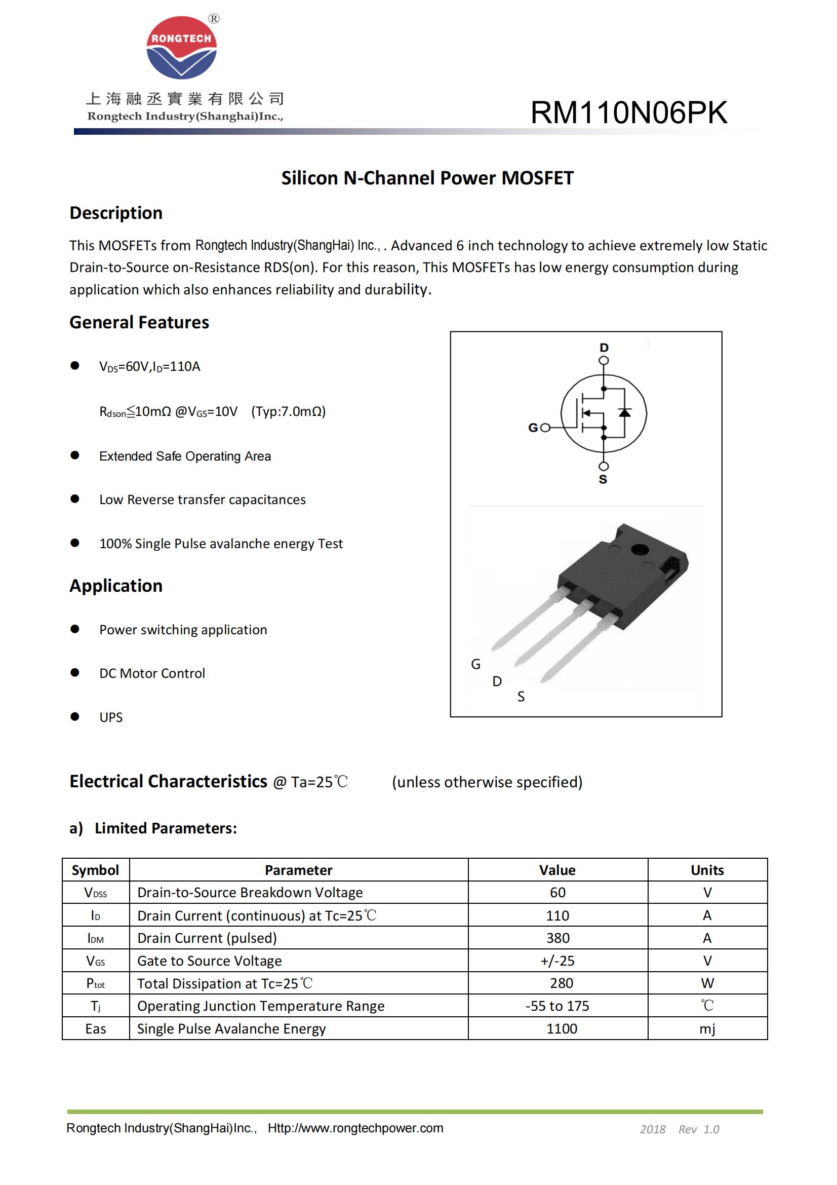 RM110N06PK-rongtechsemi