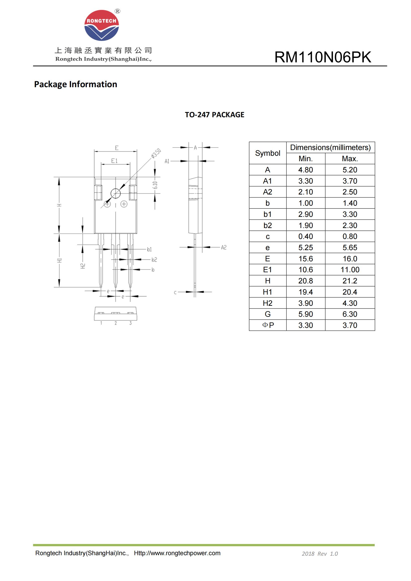 RM110N06PK-rongtechsemi