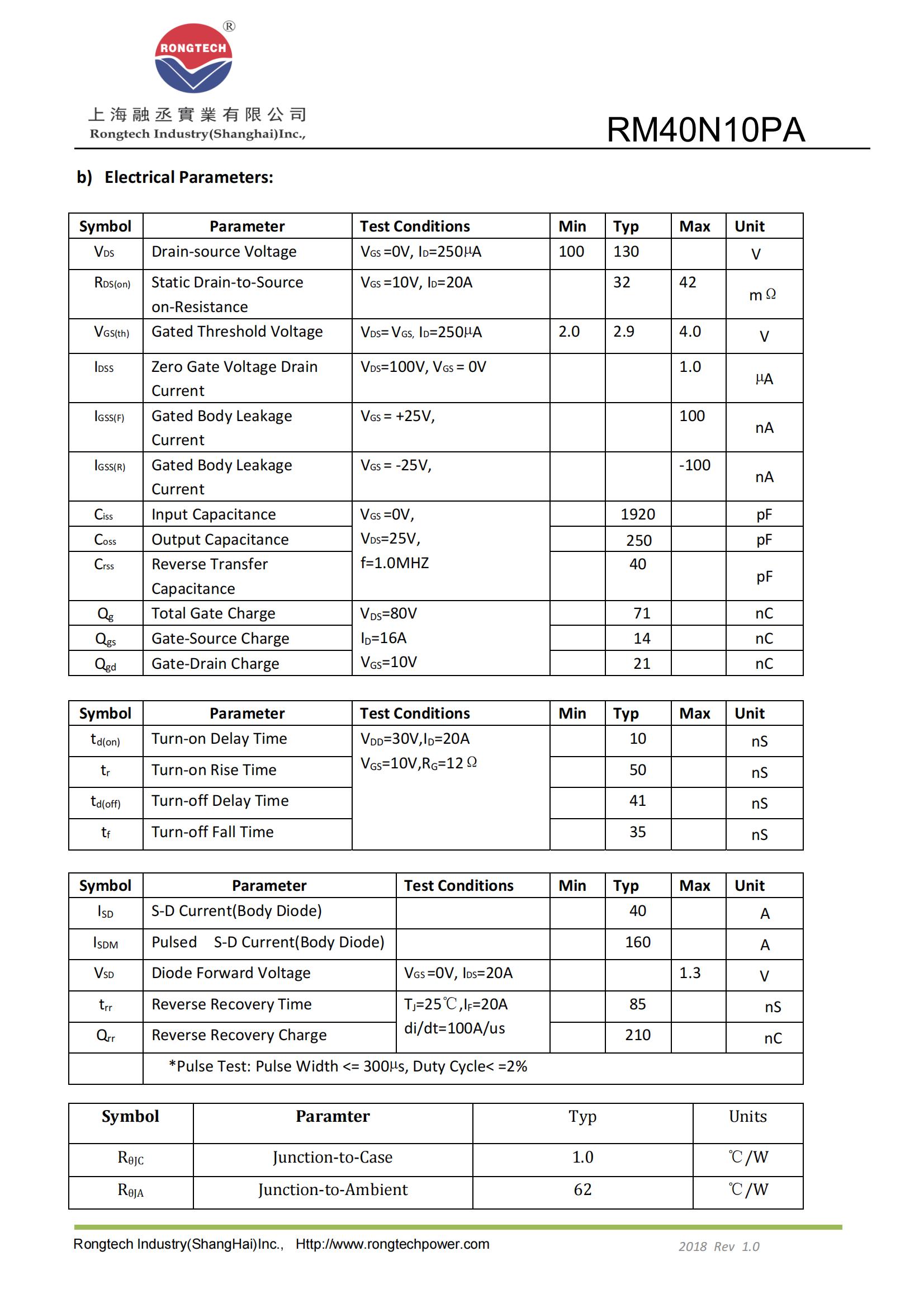 RM40N10PA-rongtechsemi