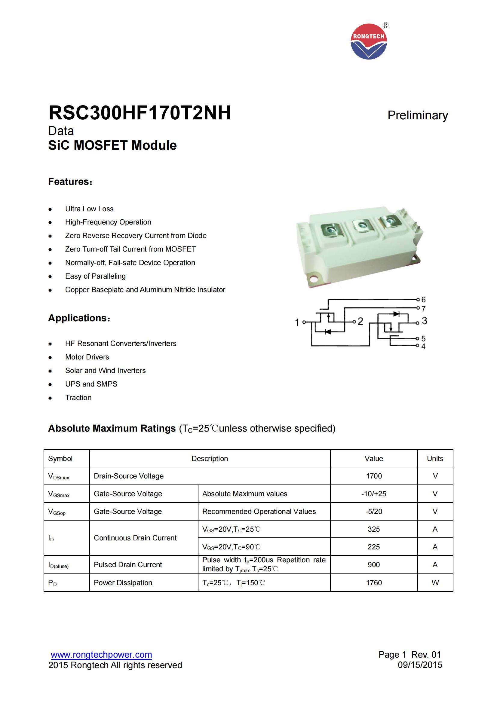 RSC300HF170T2NH-rongtechsemi