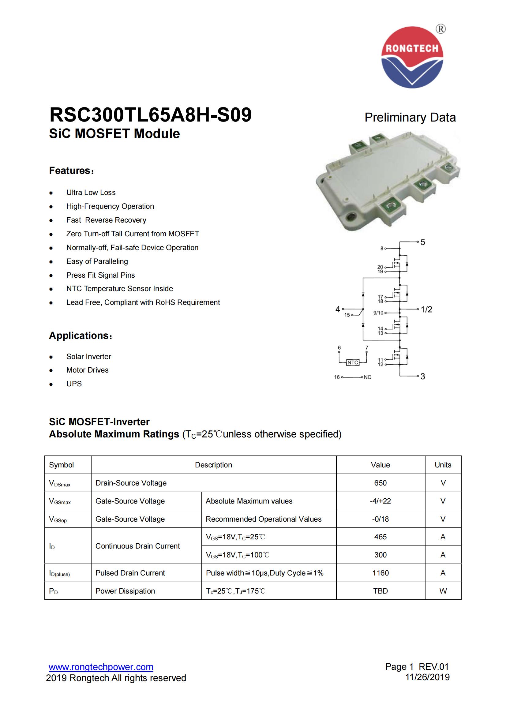 RSC300TL65A8H-S09-rongtechsemi
