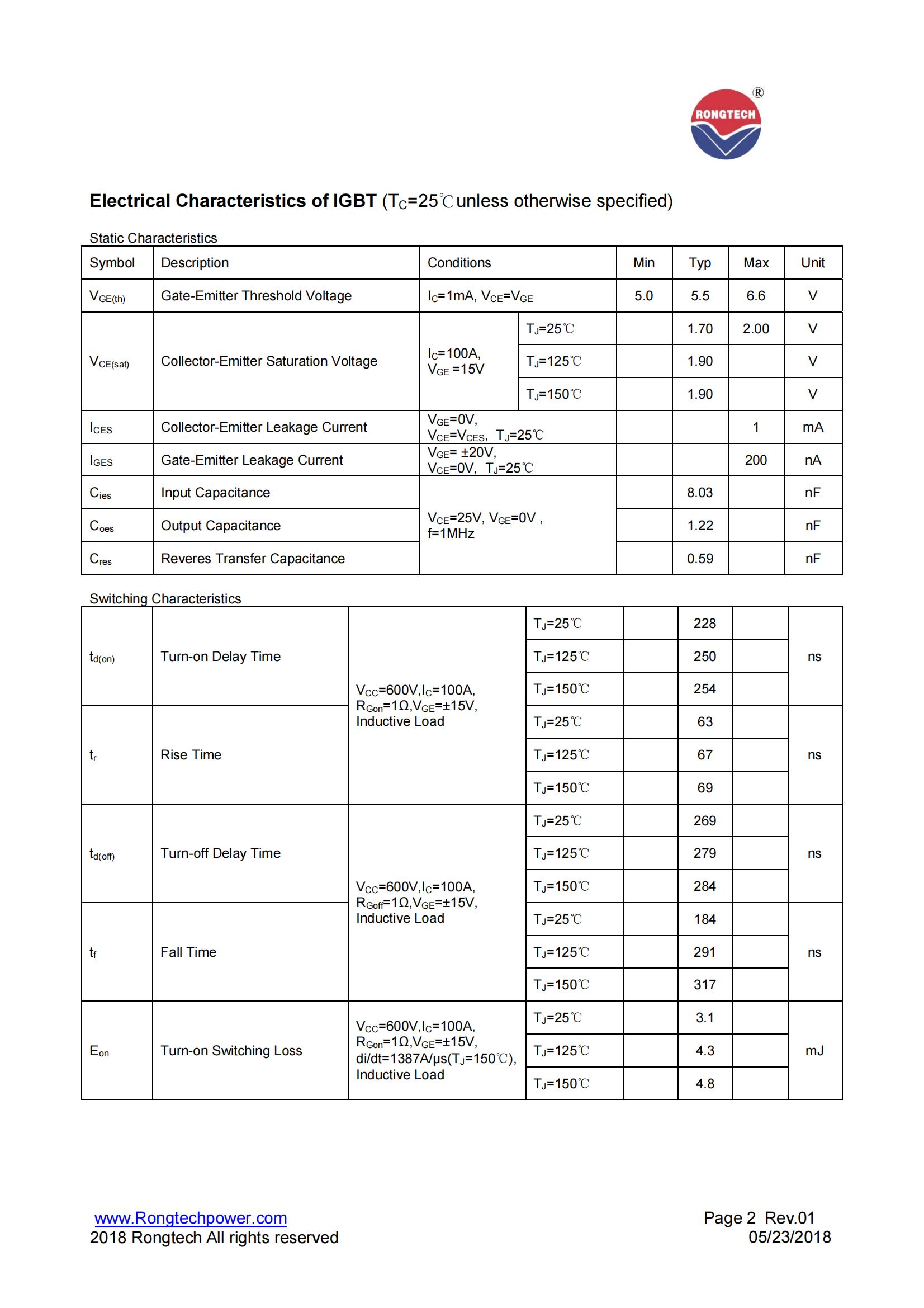 RT100PI120T6H-M-rongtechsemi