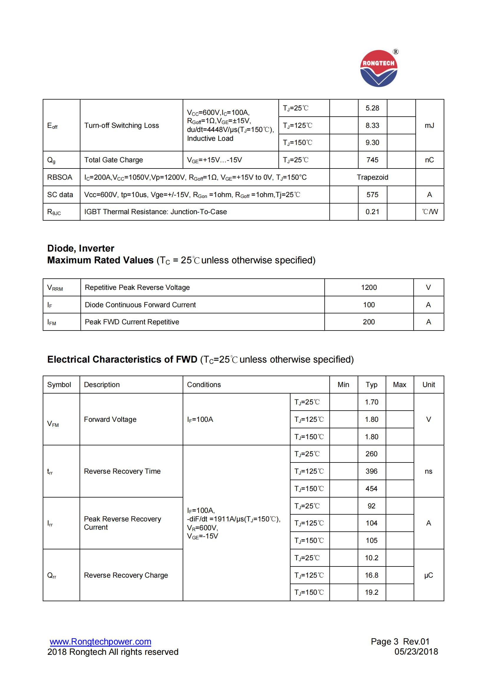 RT100PI120T6H-M-rongtechsemi
