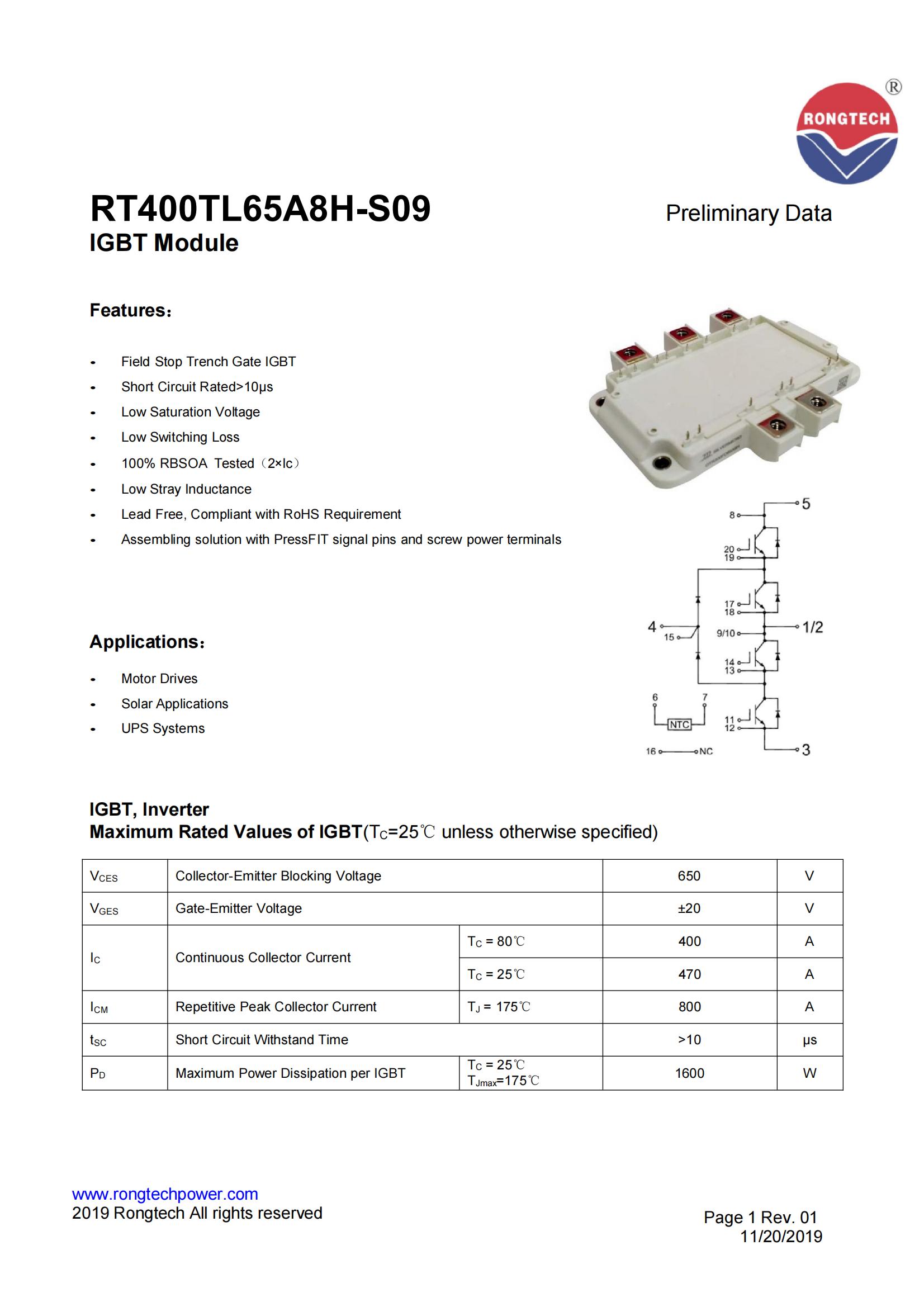 RT400TL65A8H-S09-rongtechsemi