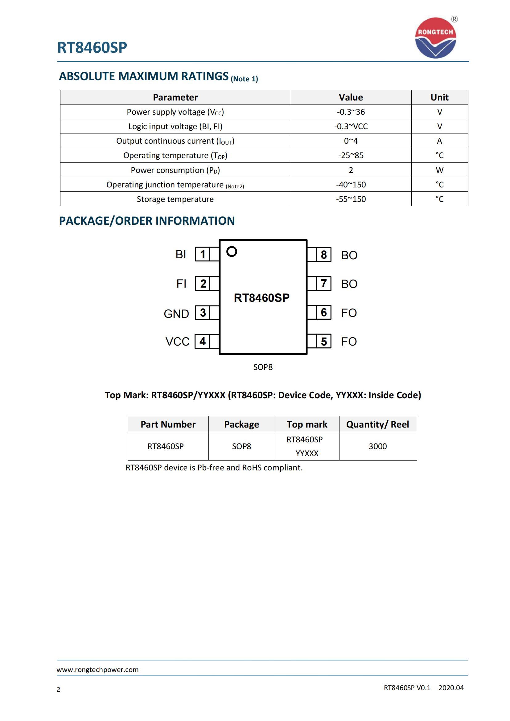 RT8460SP-rongtechsemi