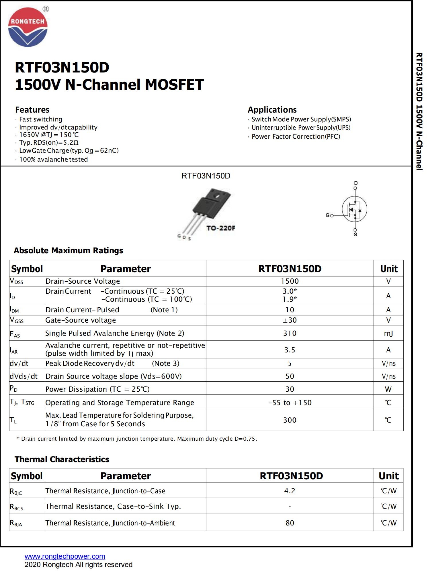 RTF03N150D-rongtechsemi