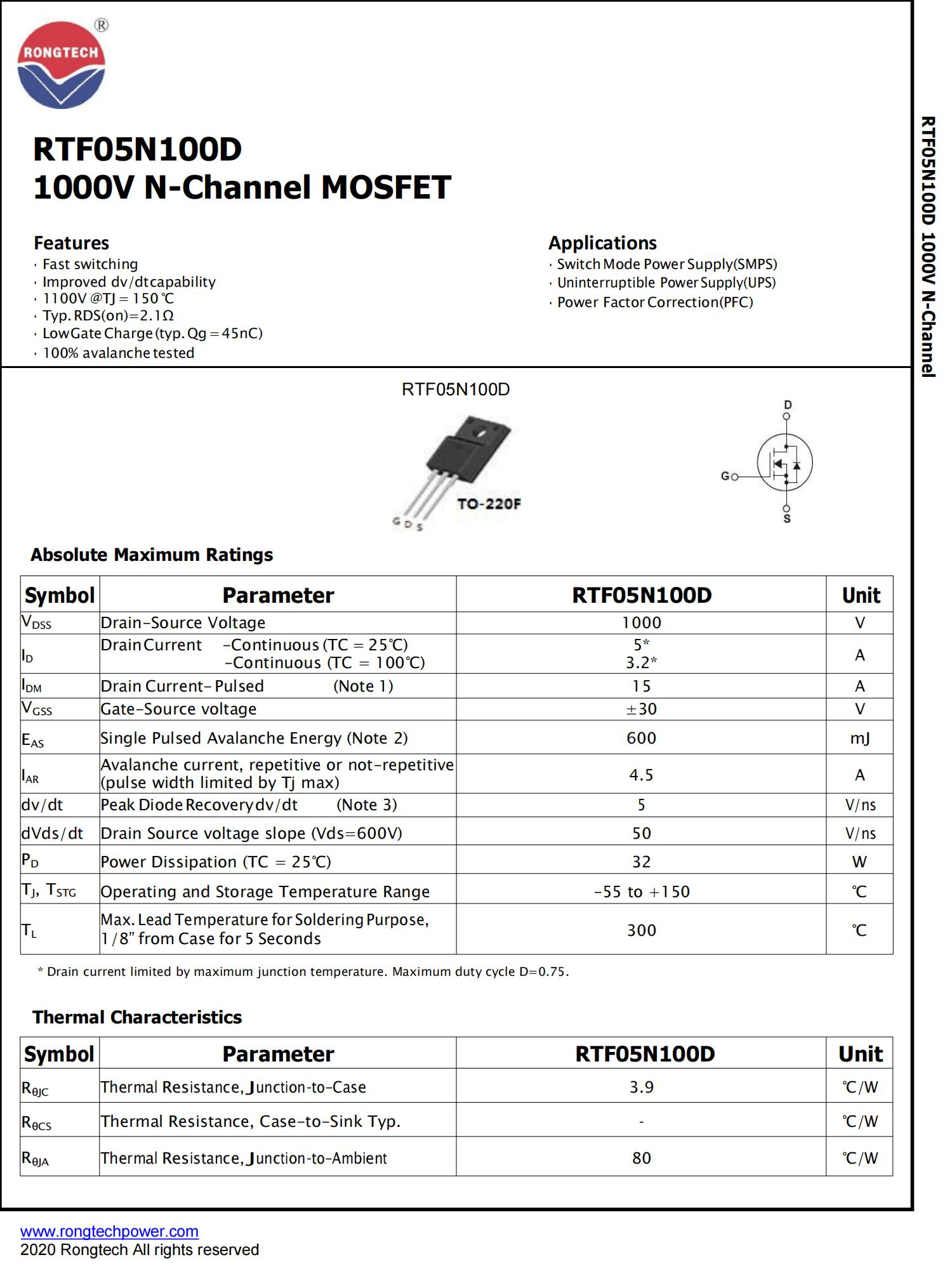 RTF05N100D-rongtechsemi