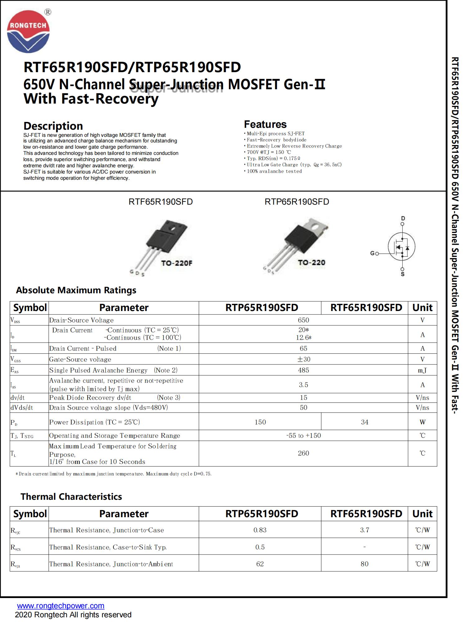 RTF_P65R190SFD-rongtechsemi