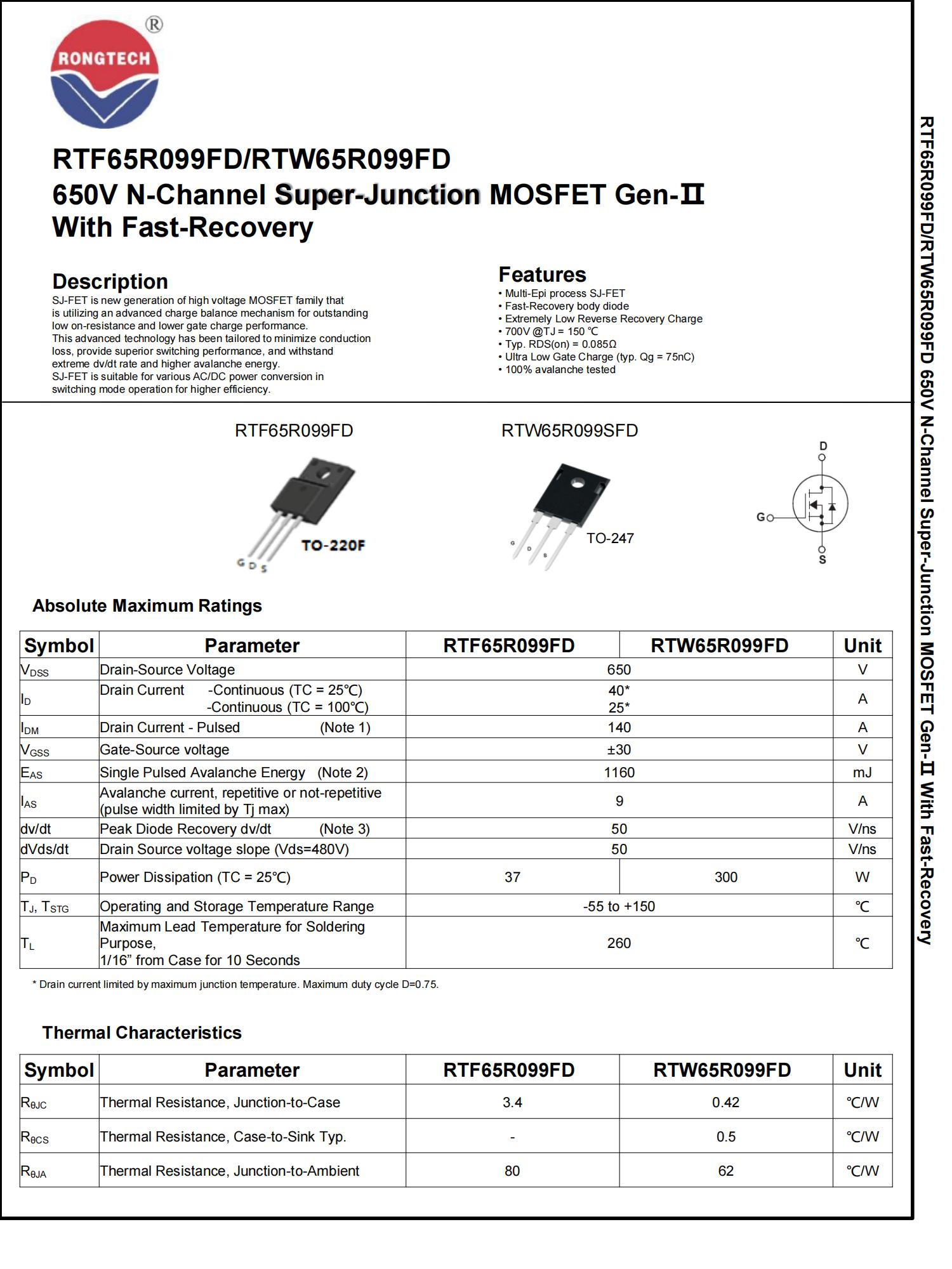 RTF65R099FD-rongtechsemi
