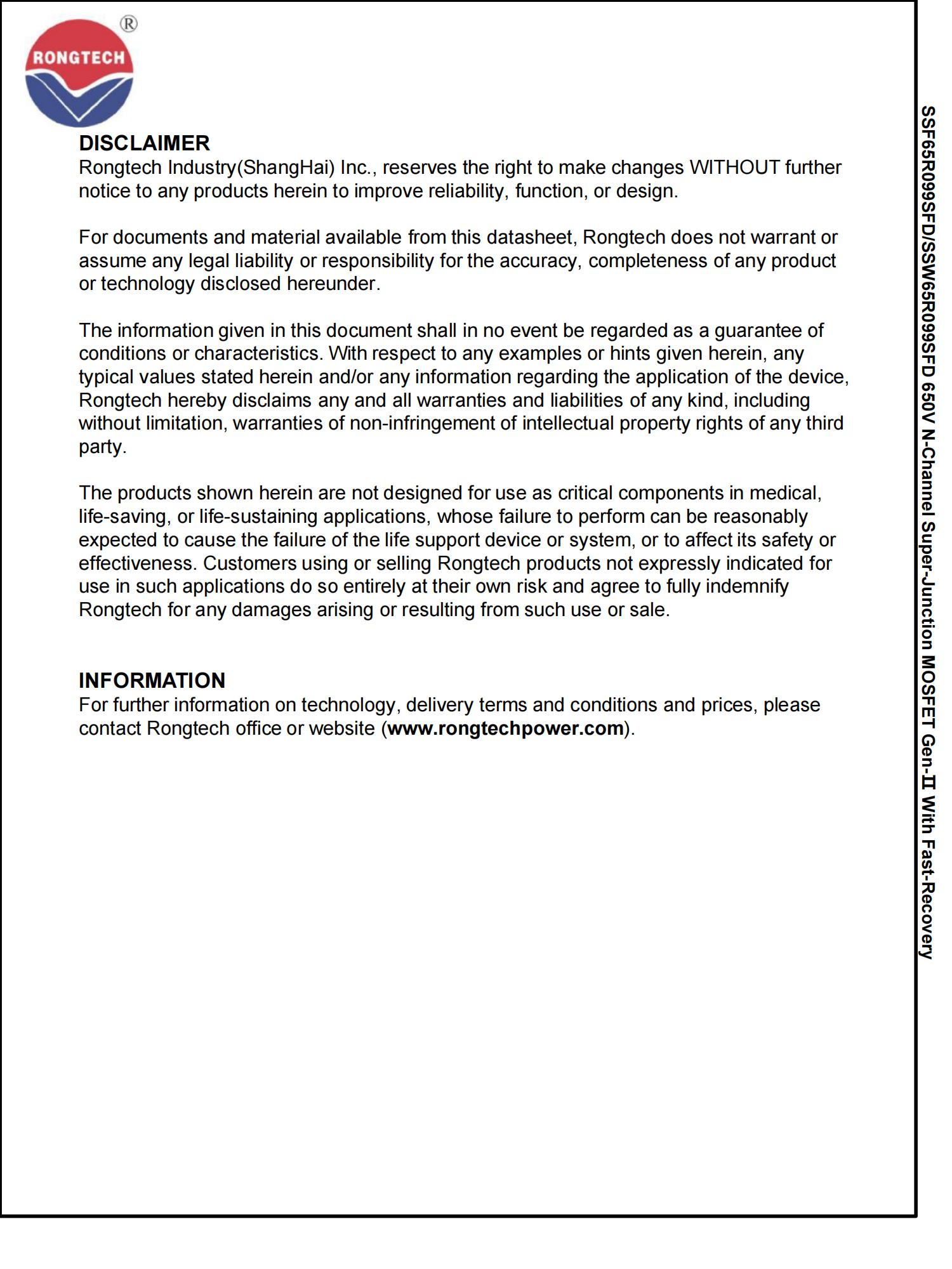 RTF65R099FD-rongtechsemi