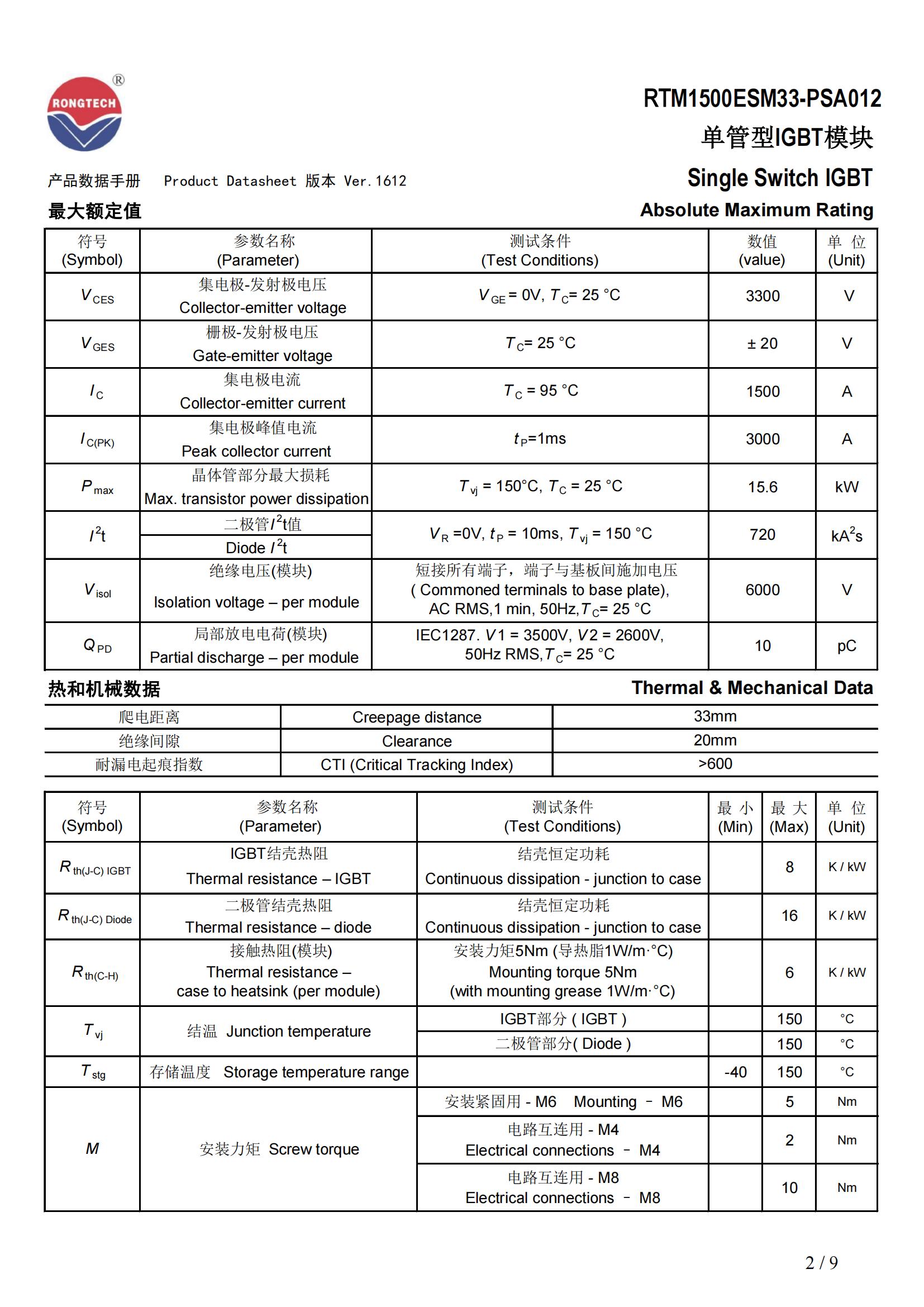 RTM1500ESM33-PSA012-rongtechsemi