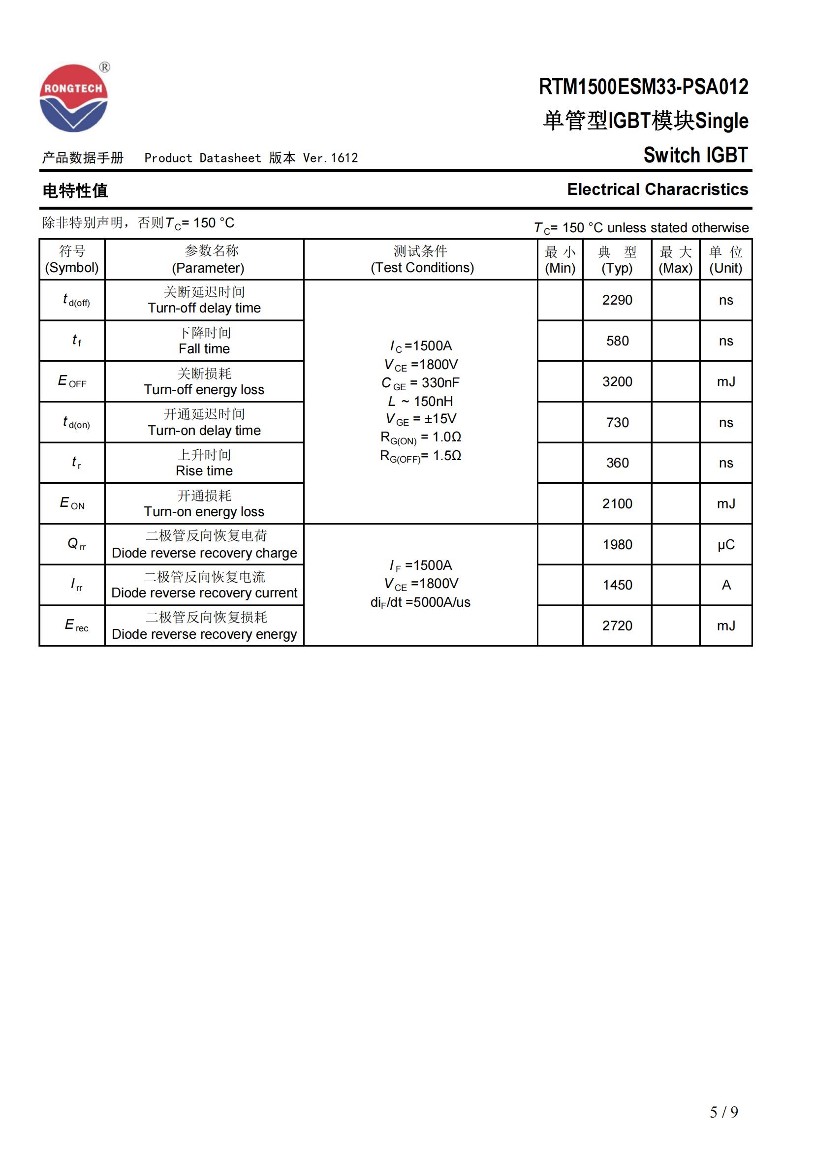RTM1500ESM33-PSA012-rongtechsemi