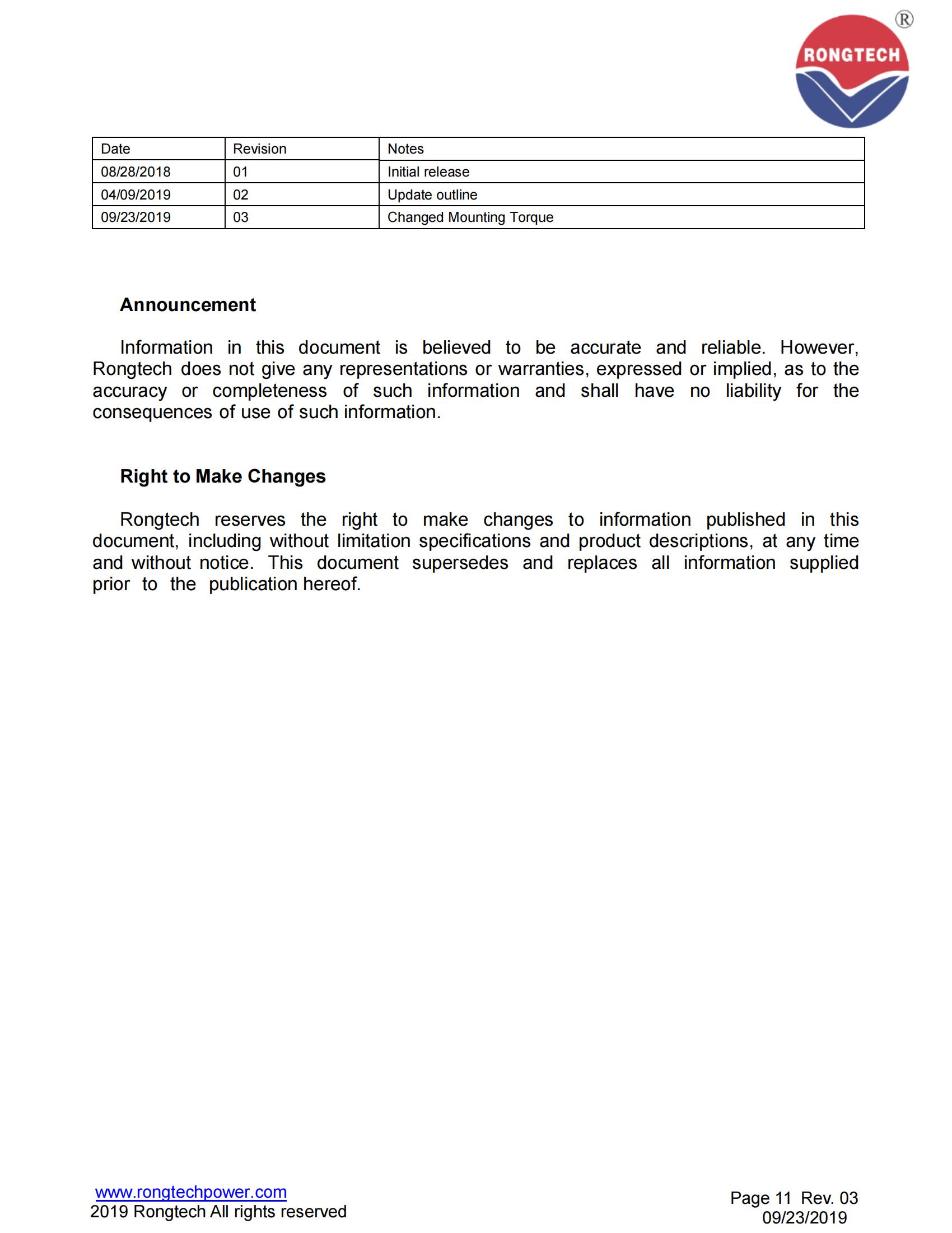 RTM150TL65B9H-rongtechsemi