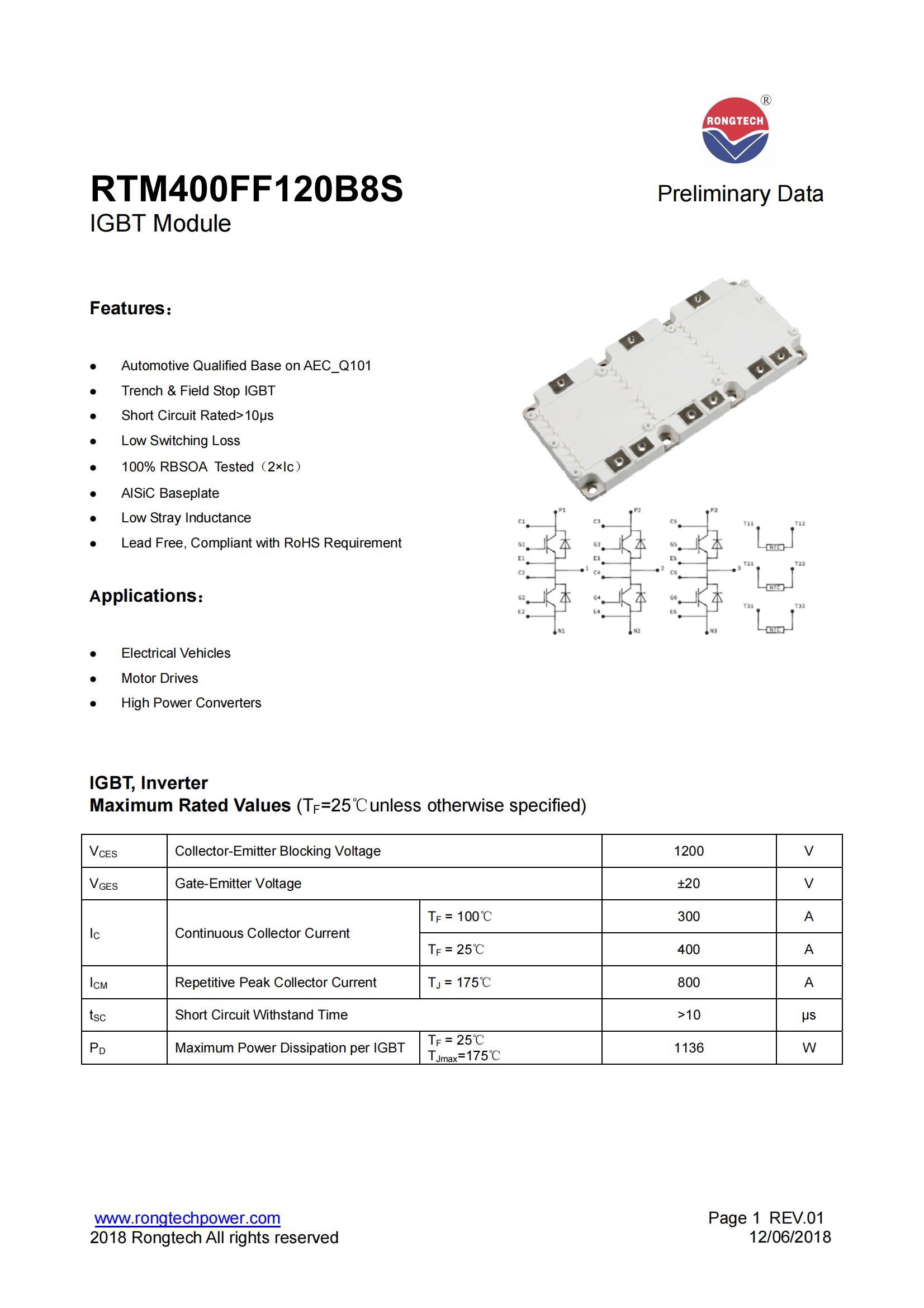 RTM400FF120B8S-rongtechsemi