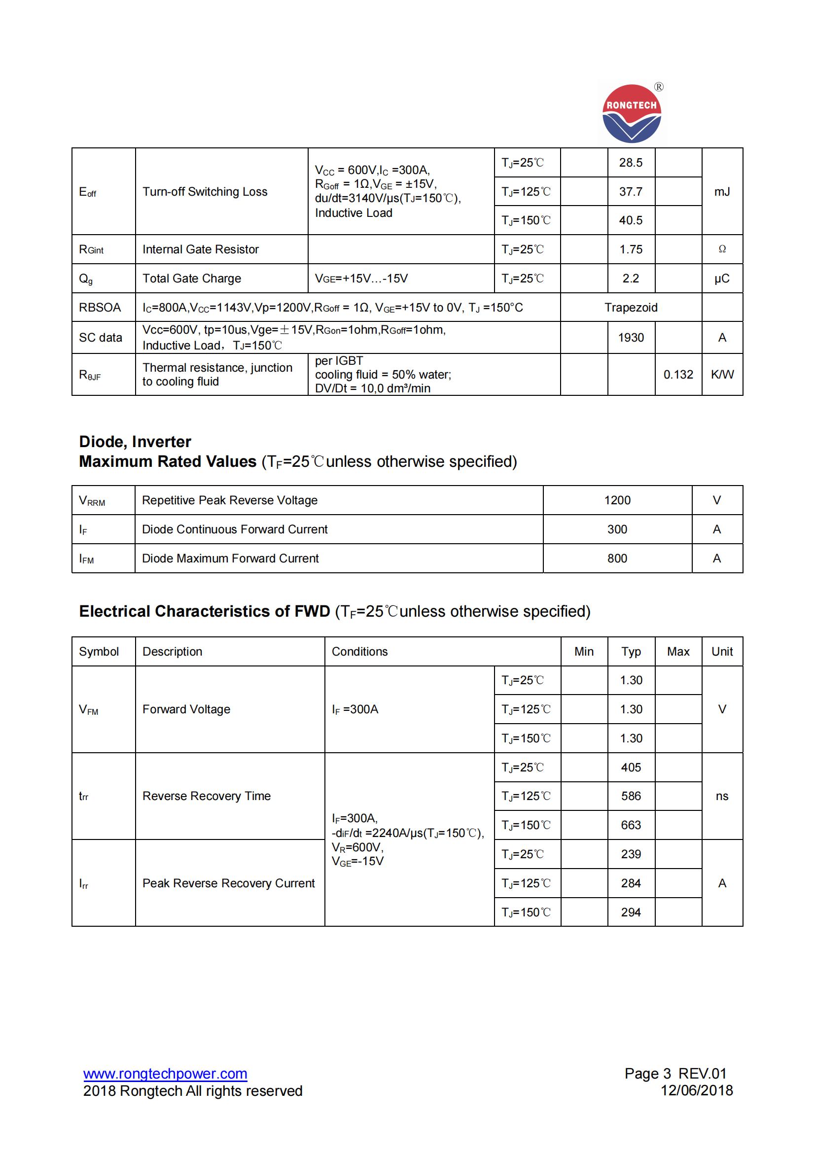 RTM400FF120B8S-rongtechsemi
