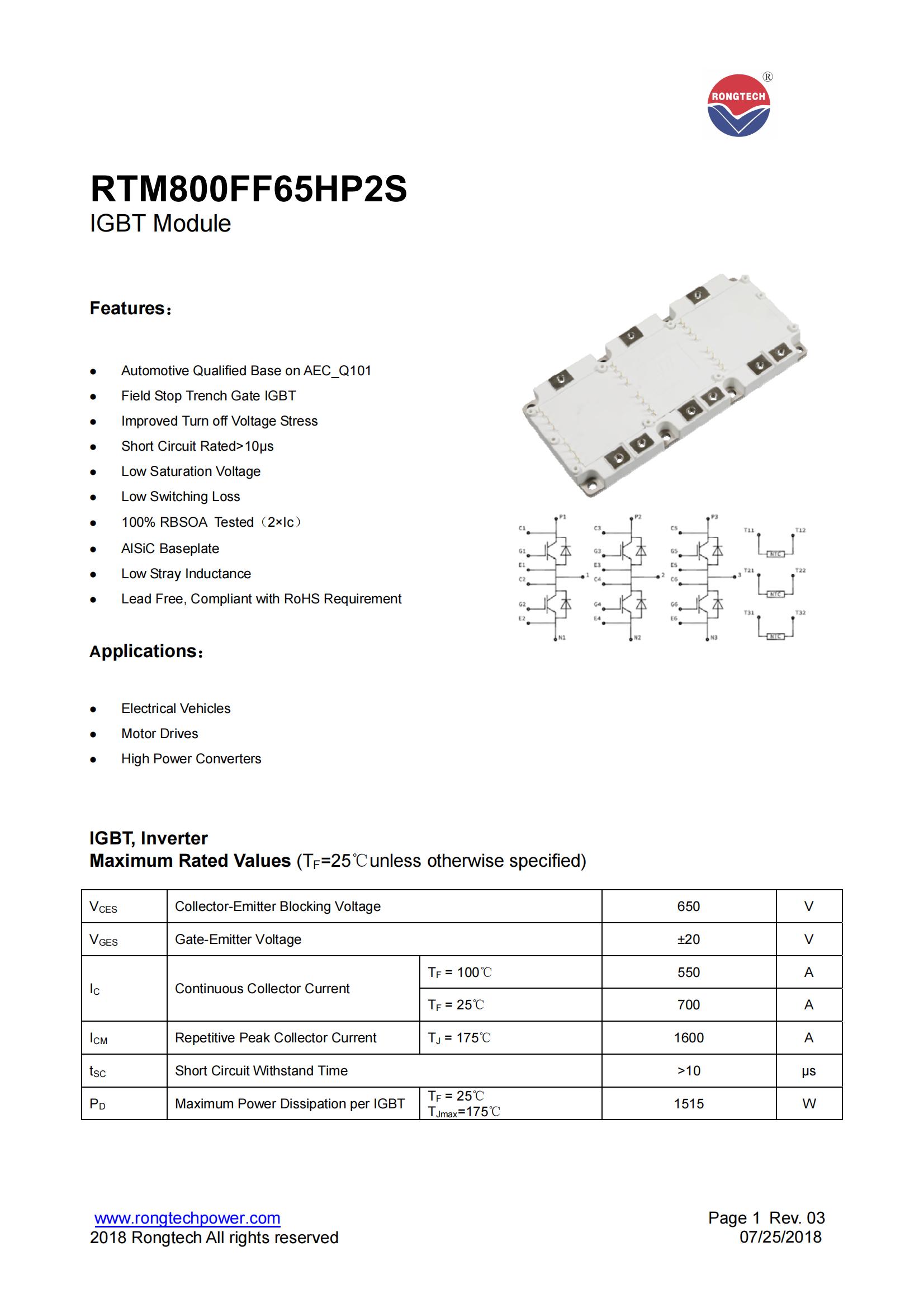 RTM800FF65HP2S-rongtechsemi