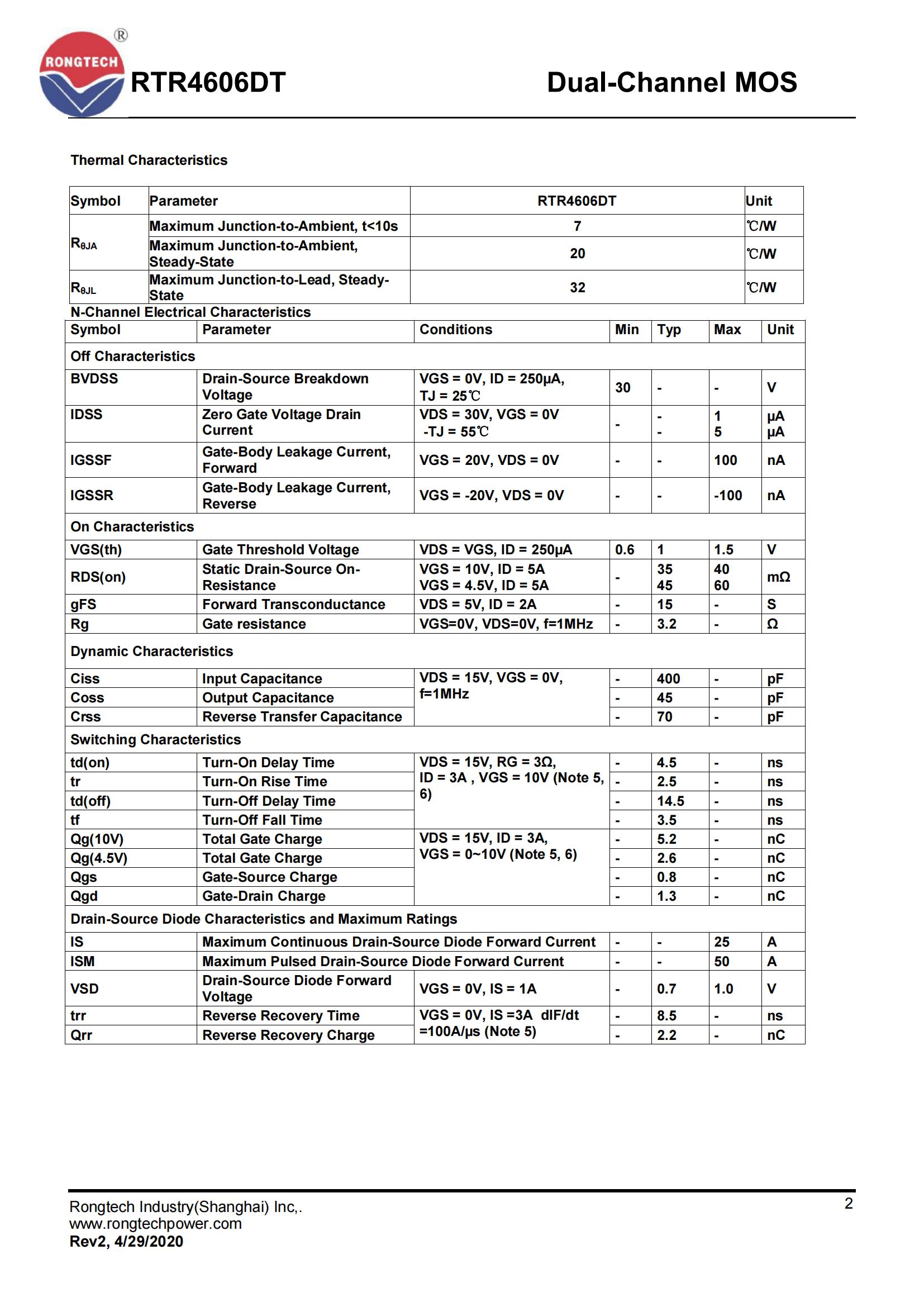 RTR4606DT-rongtechsemi