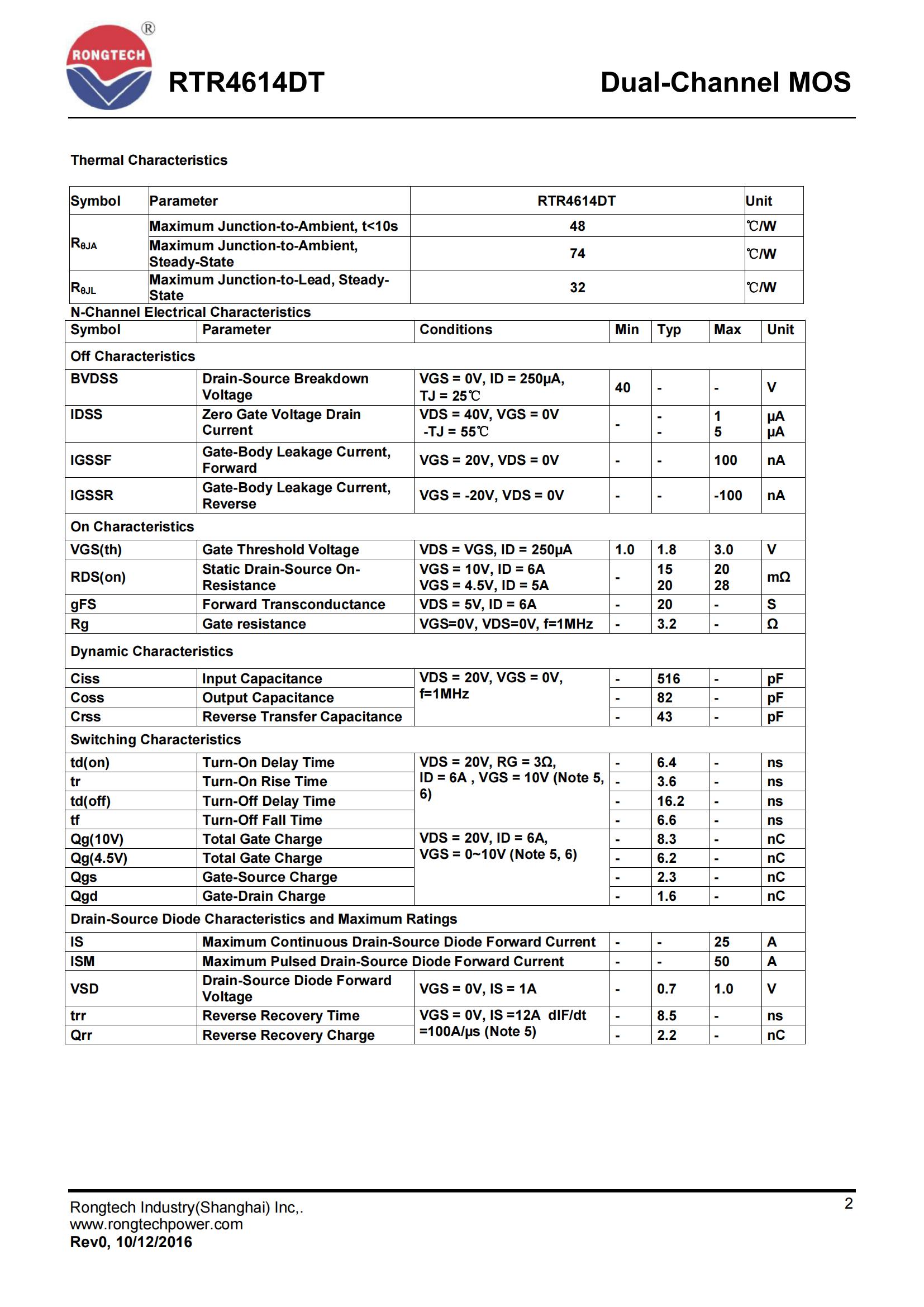 RTR4614DT-rongtechsemi