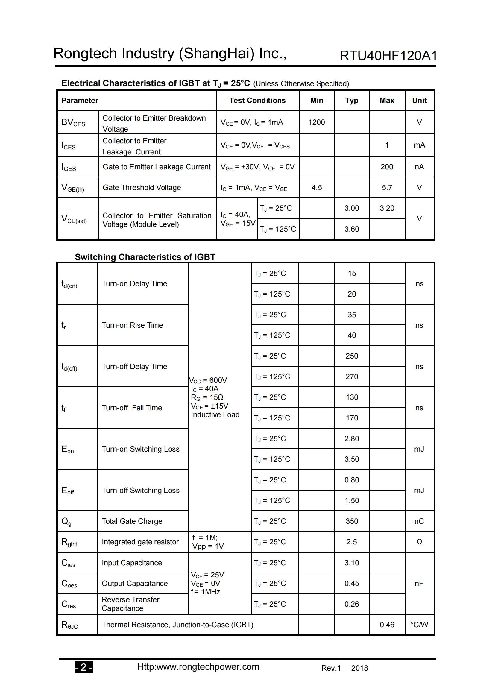 RTU40HF120FA1-rongtechsemi