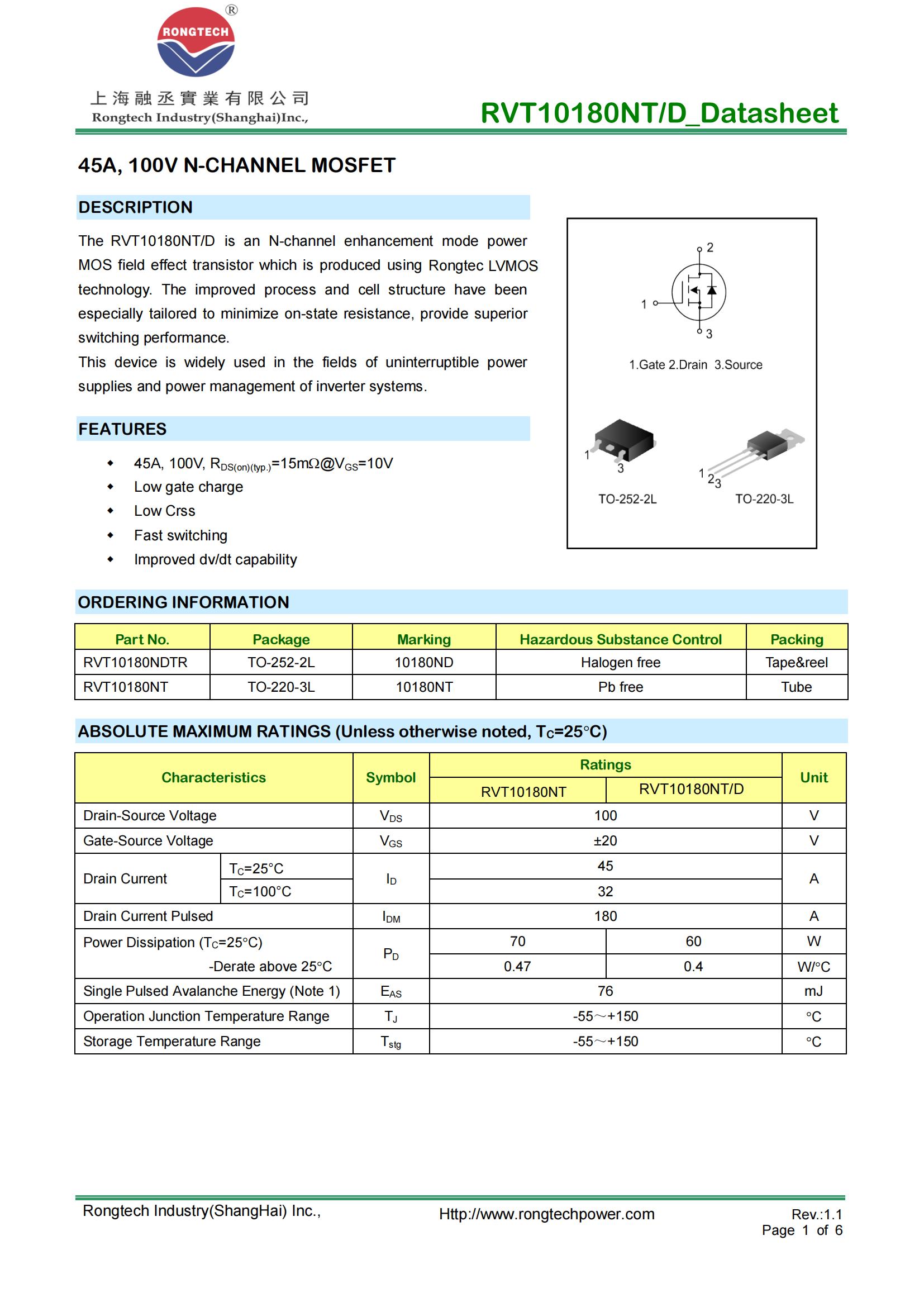 RTV10180NT(D)-rongtechsemi