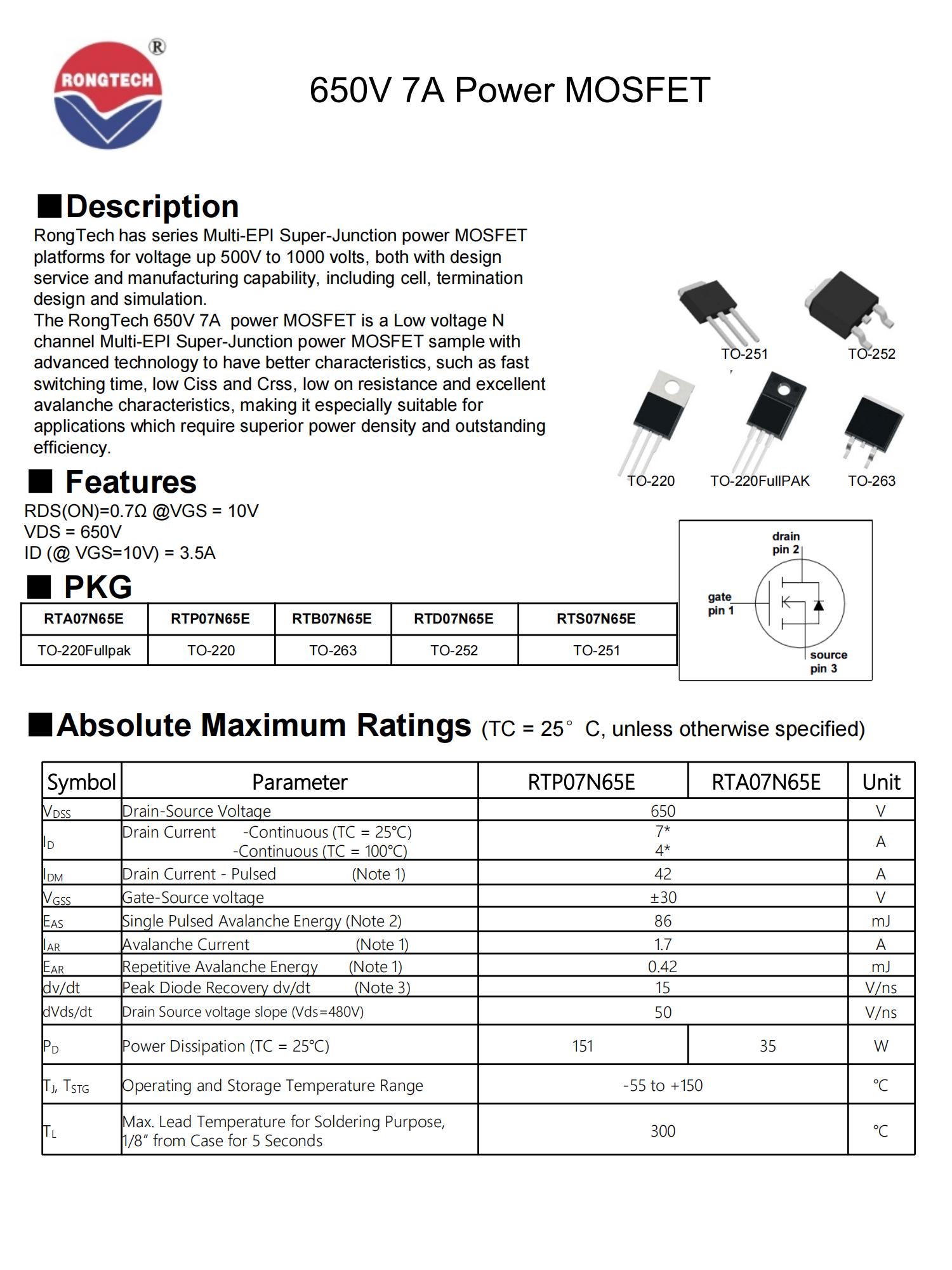 RTX07N65E-rongtechsemi