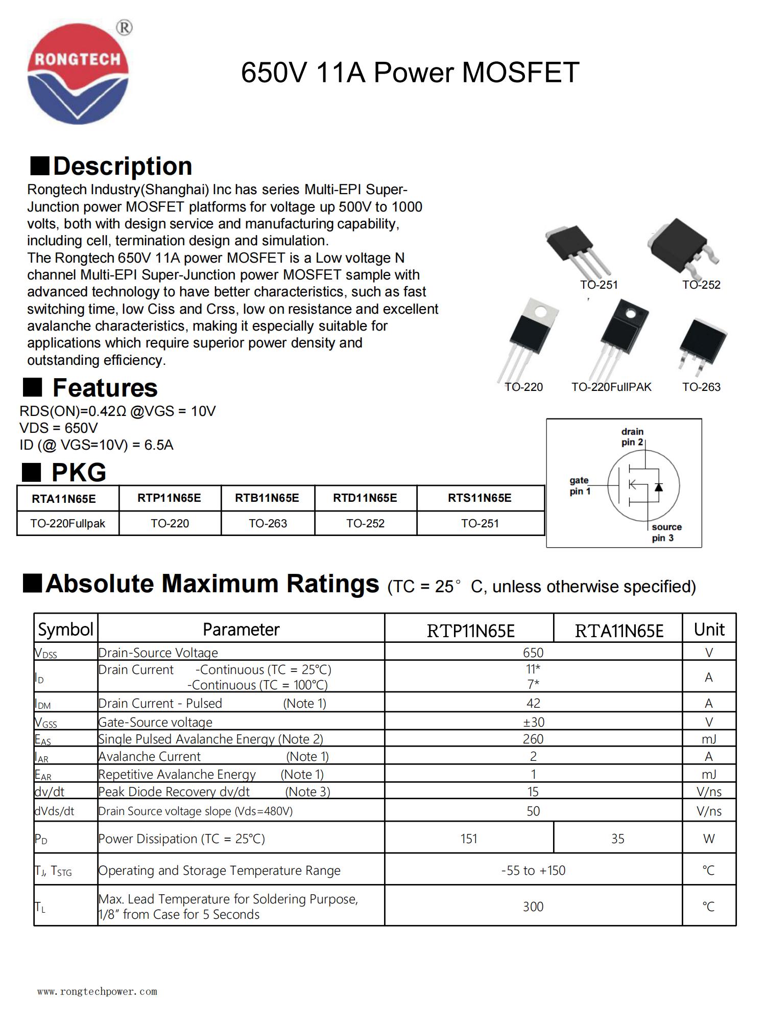 RTX11N65E-rongtechsemi