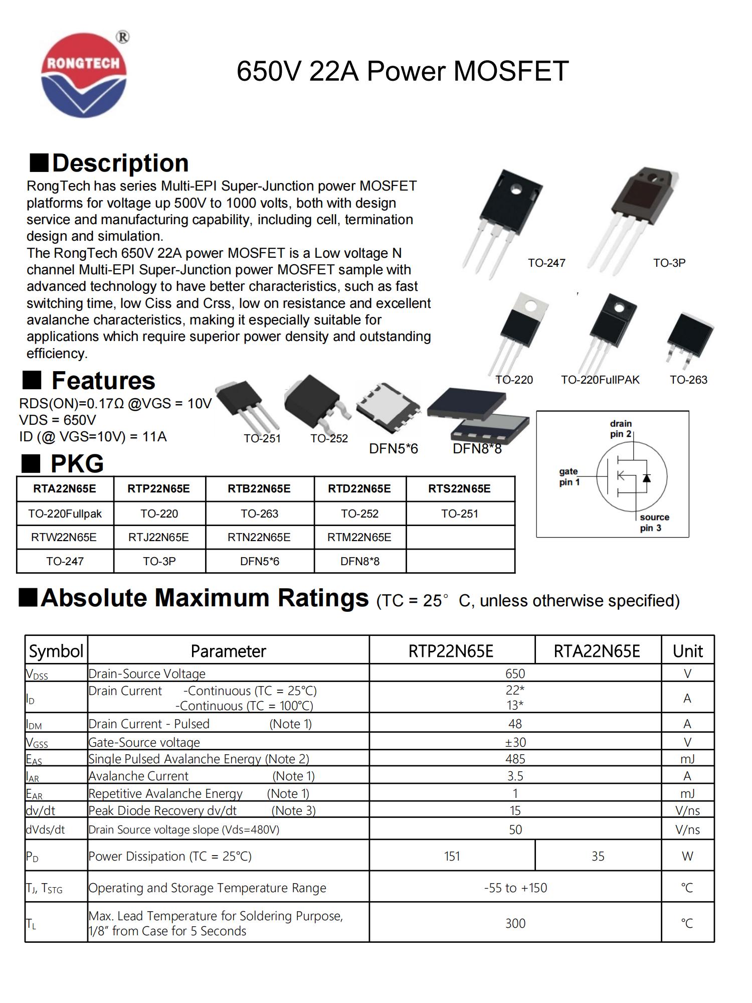 RTX22N65E-rongtechsemi