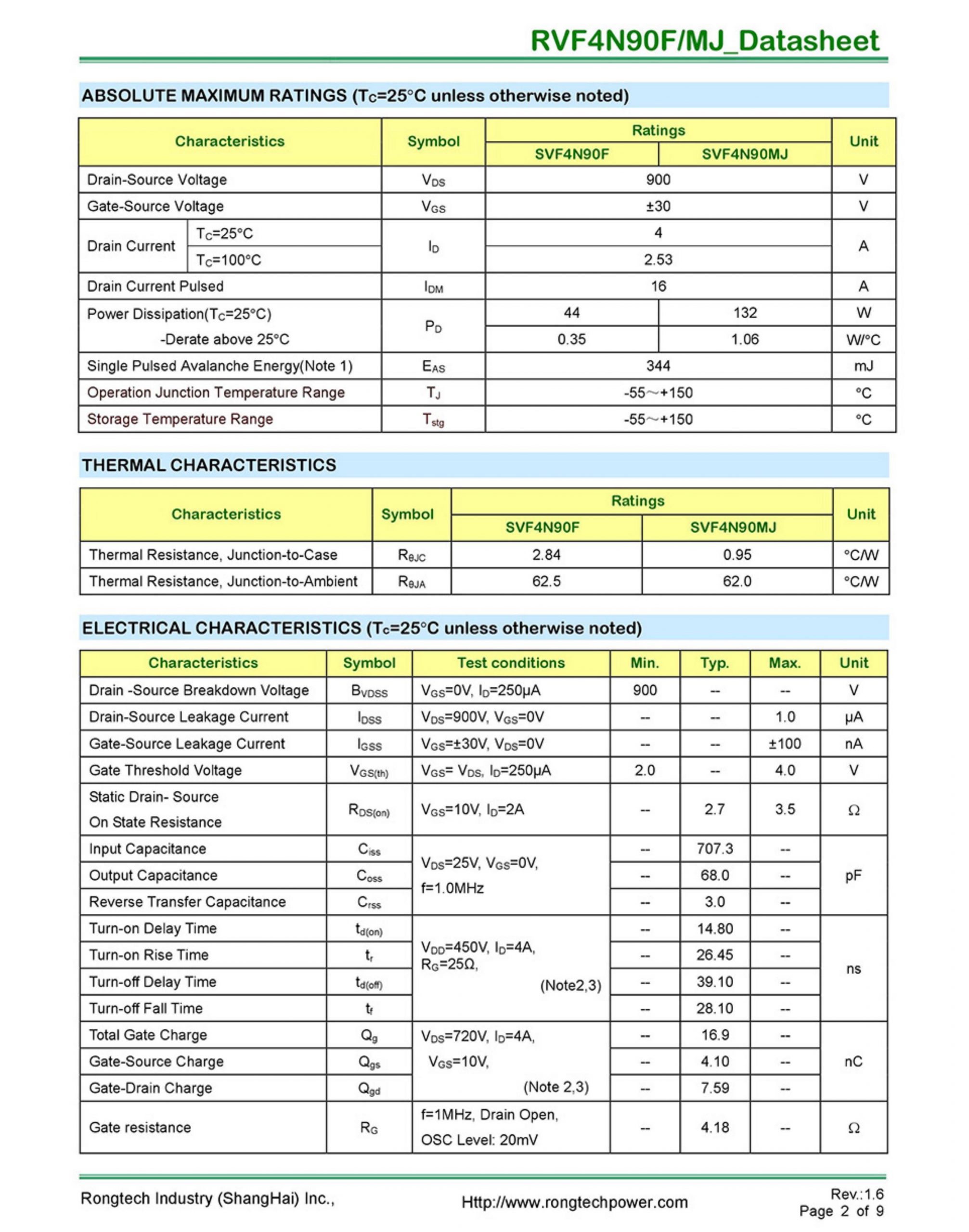 RVF4N90F(MJ)-rongtechsemi